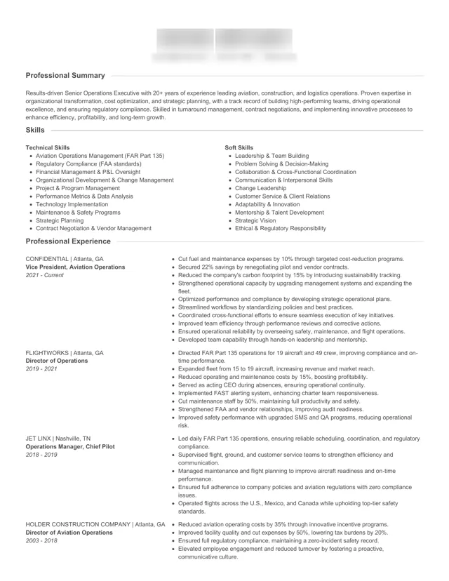 Sample resume written by HoverAdsPro